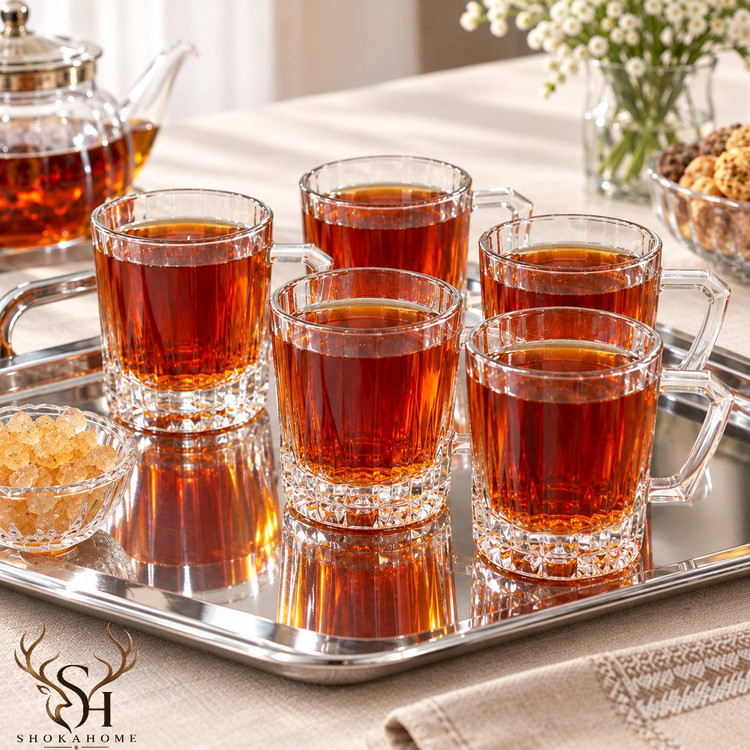 ست 6 عددی لیوان دسته دار مدل آوا
