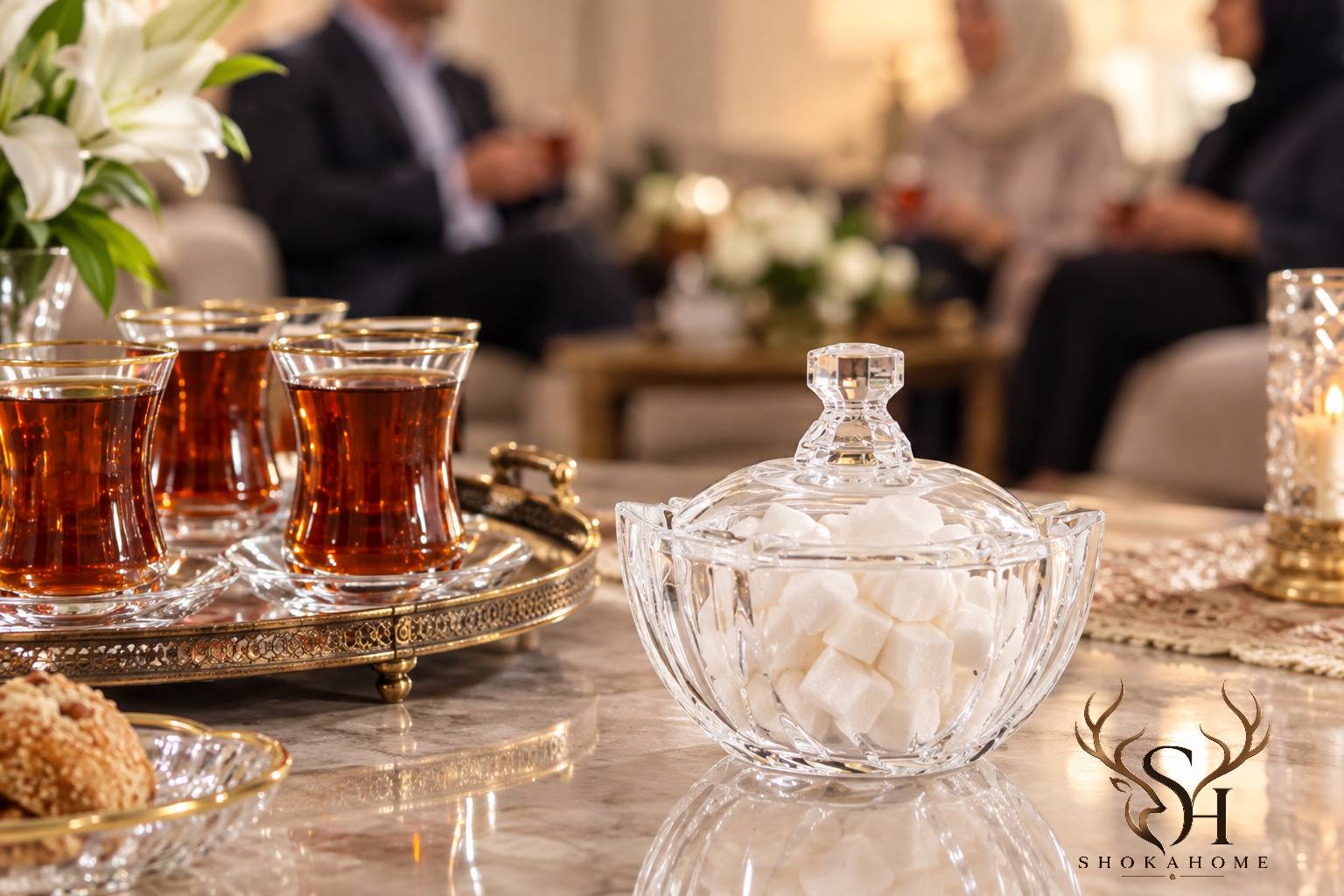 قندان بلوری اسکوئر